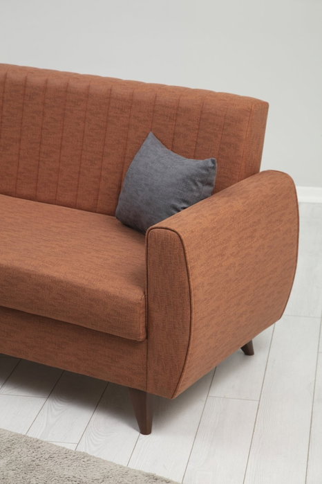 Atelier Del Sofa Sofá Cama de 3 Plazas Rojo Teja Atelier Del Sofa Sofá Cama de 3 Plazas Rojo Teja